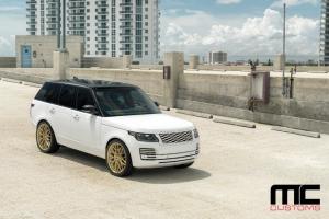 2018 Land Rover Range Rover by MC Customs on Gold Avant Garde Wheels